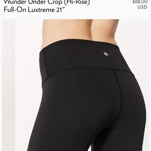 Lululemon Wunder Under Crop (Hi-Rise) 